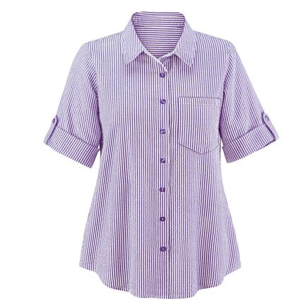Seersucker Roll Tab Shirt-379637