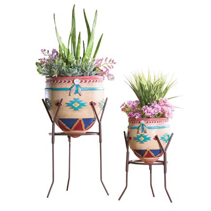 Set of 2 Southwest Planters-379667