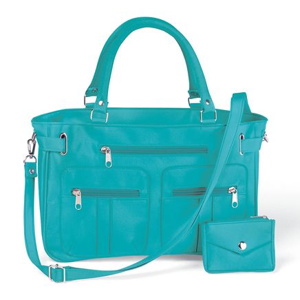 6-Pocket Microfiber Handbag-379671