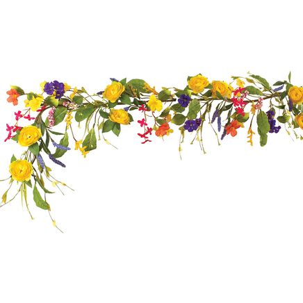 Colorful Yellow Rose Garland-379688