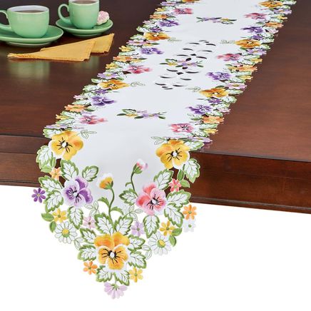 Colorful Pansies Table Topper-379700