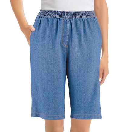 Stretch Denim Bermudas-379724
