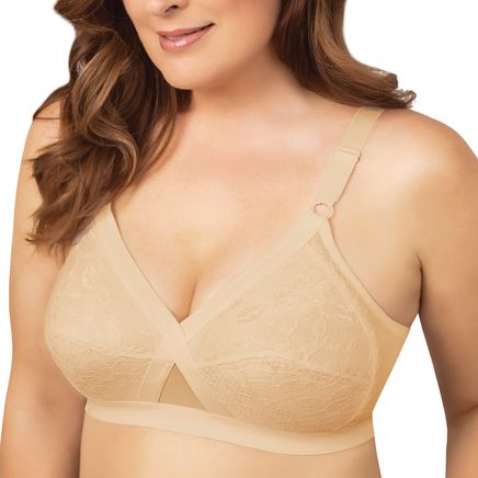 Instant Shaping By Plusform Lace Criss-Cross Bra-379731