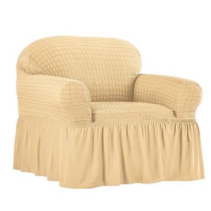 Textured Ruffled Slipcover-379773