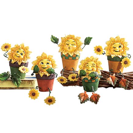 View product details for Sunflower Sitters, Set of 5