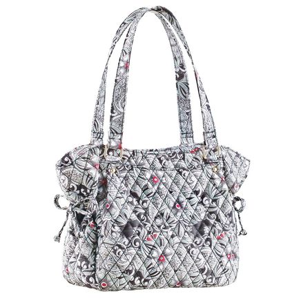 Quilted Floral Print Handbag-379870