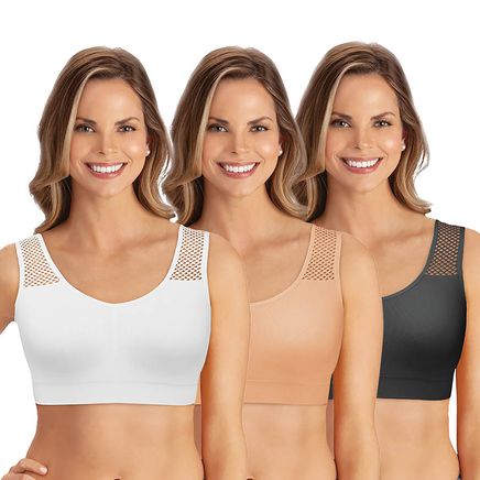 3-Pack Cooling Mesh Comfort Bra-379944