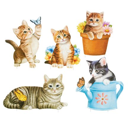 Cat Garden Stakes, Set of 5-379985