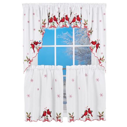 Holiday Cardinal Curtains-380035