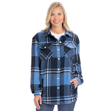 Women's Flannel Shirt Jacket-380043