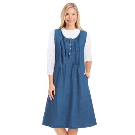 Pintuck Denim Jumper-380071