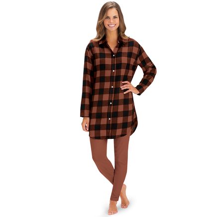 Plaid Flannel Tunic & Leggings-380074