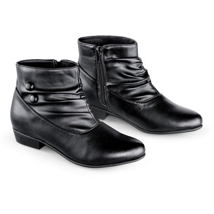 Scrunched Button Detail Boots-380095