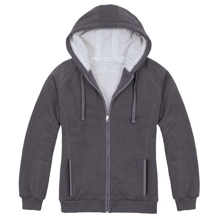 Sherpa Lined Fleece Hoodie-380236