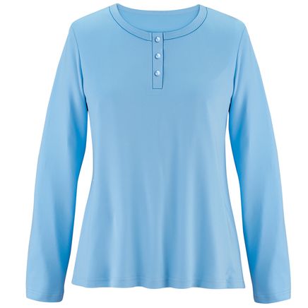 Super Soft Henley PJ Top-380237