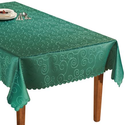Solid Scroll Tablecloth-380283