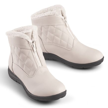 Quilted Zip-Front Boots-380285