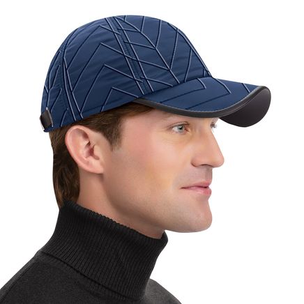 Men's Quilted Cap With Ear Flaps-380308