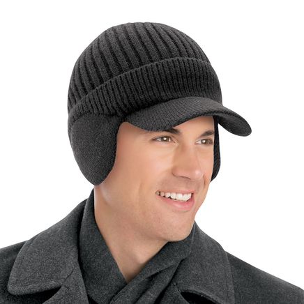 Brimmed Hat With Ear Flaps-380309