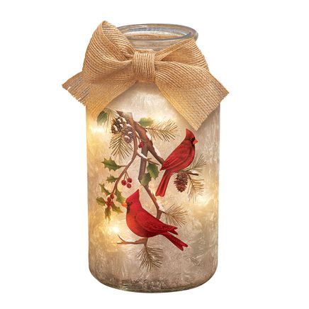 Frosted Mason Jar Table Lamp-380357