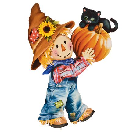 Scarecrow Pumpkin Stake-380418