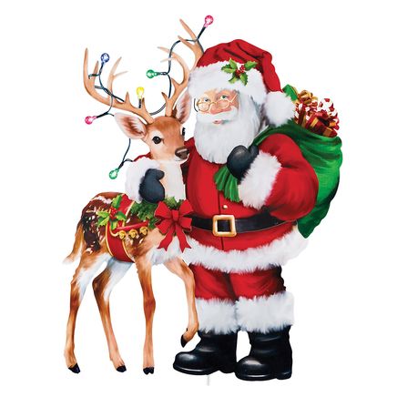 Lighted Santa Reindeer Stake-380421