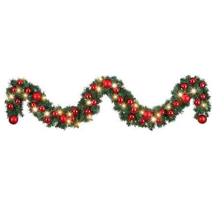 8-Ft. Lighted Ornament Garland-380425