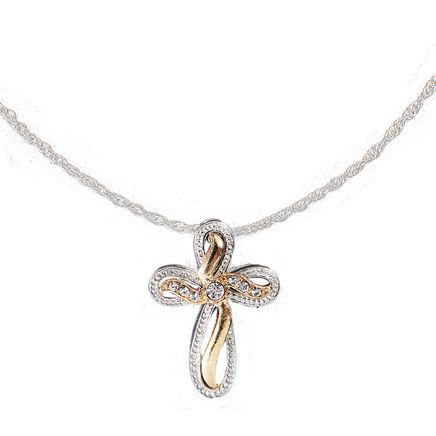 View product details for Two-Tone Cross Necklace