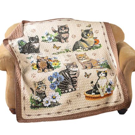 Quilted Cat Collage Throw-380546