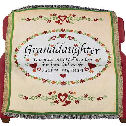 Granddaughter Heart Tapestry Throw Blanket-380573
