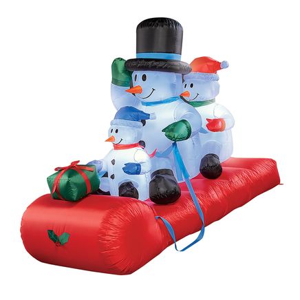 5-Ft. Snowmen Family Sleigh-380600