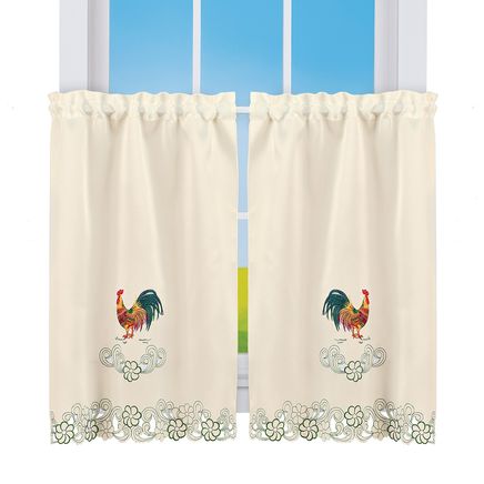 View product details for Rooster Embroidered Curtains