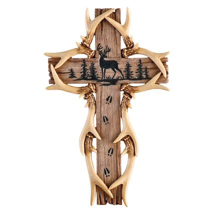 Deer Wall Cross-380606
