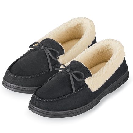 Men's Sherpa-Lined Slippers-380636