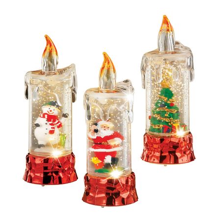 Lighted Christmas Candles, Set of 3-380642