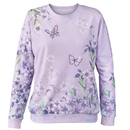 Butterfly Floral Sweatshirt-380645