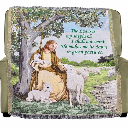 Lord Is My Shepherd Throw Blanket-380655
