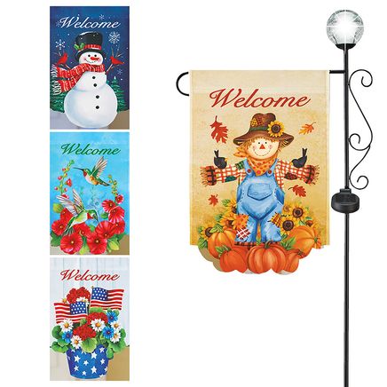 Seasonal Flags With Solar Lantern-380704