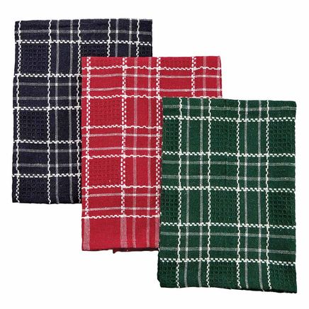 View product details for Plaid Kitchen Towels, Set of 3