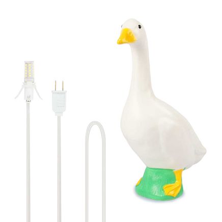 View product details for GaggleGlow Porch Goose® Lighted Large 23"H Goose Statue By Gaggleville®