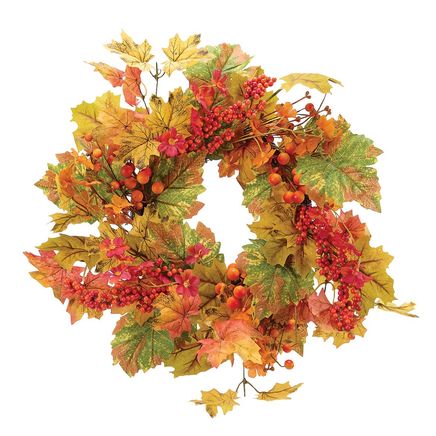 View product details for Golden Leaves Wreath By OakRidge™