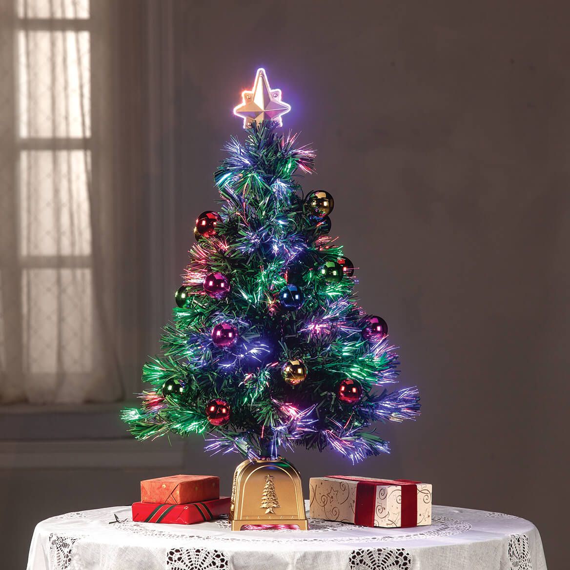 32" Decorated Fiber Optic Christmas Tree by Holiday Peak™ + '-' + 302861