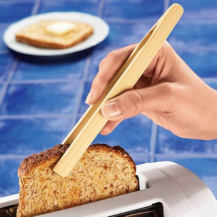 Bamboo Toast Tongs-302899