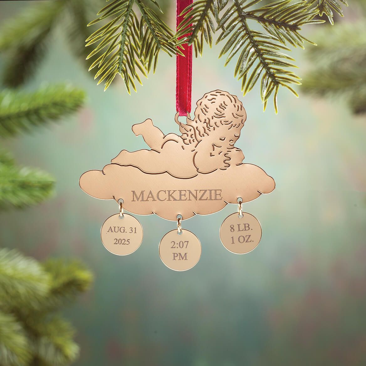 Personalized Baby On A Cloud Ornament + '-' + 310294