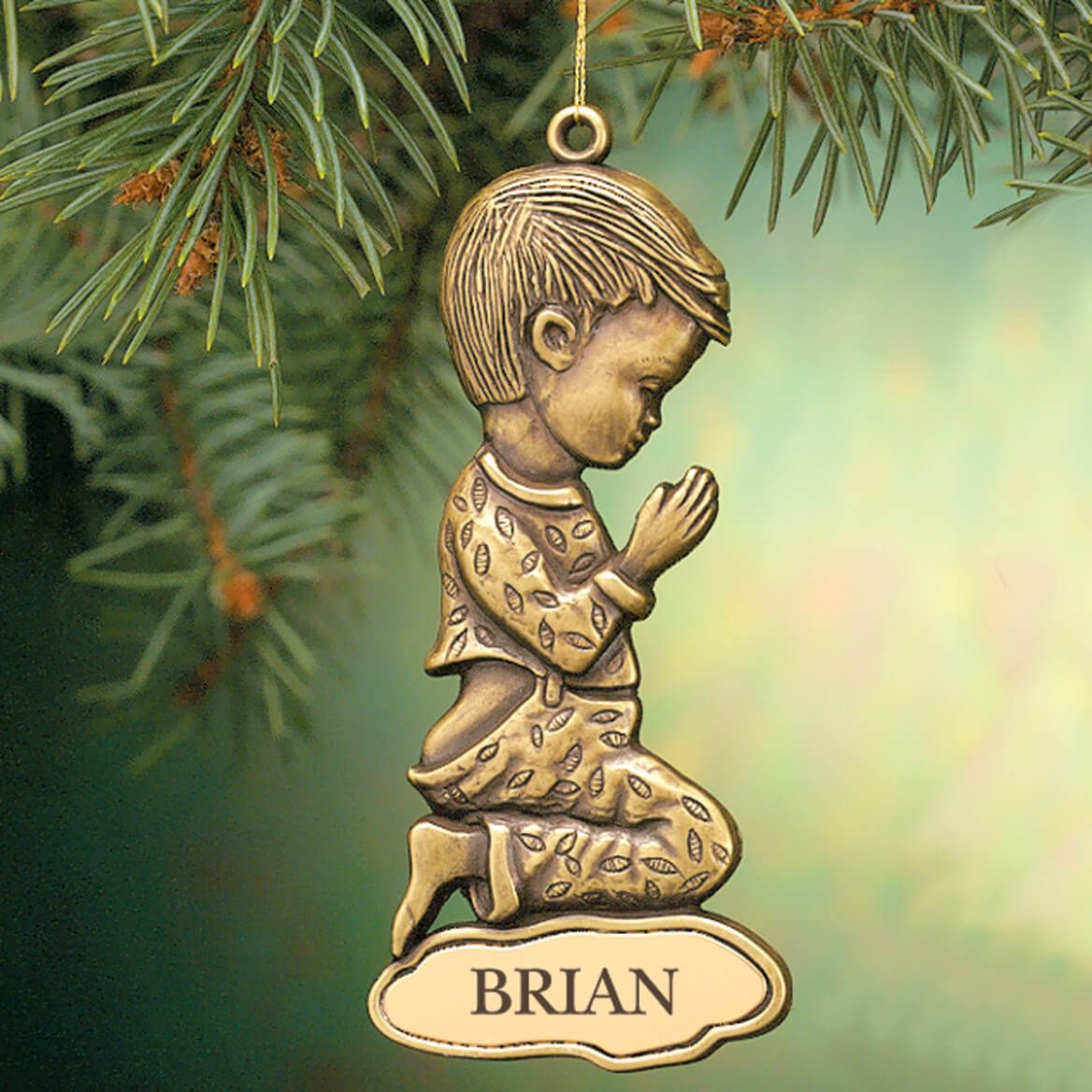 Personalized Bronze Boy Ornament + '-' + 311060