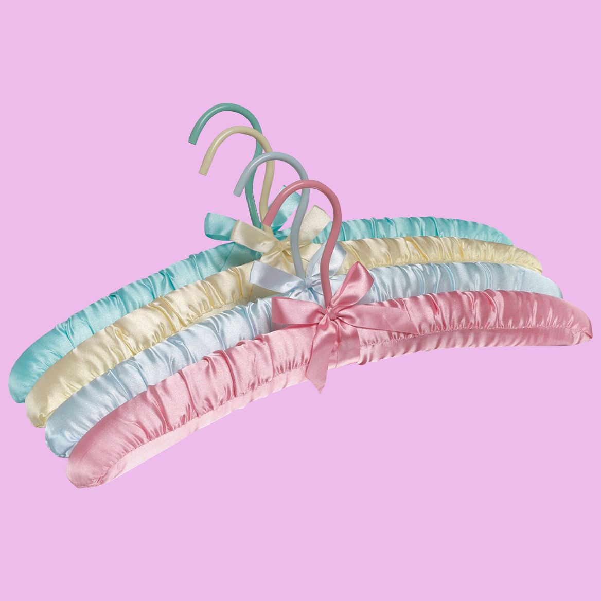 Satin Padded Hangers, Set of 4 + '-' + 311210