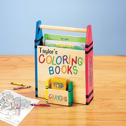 Personalized Coloring Book Caddy-315567