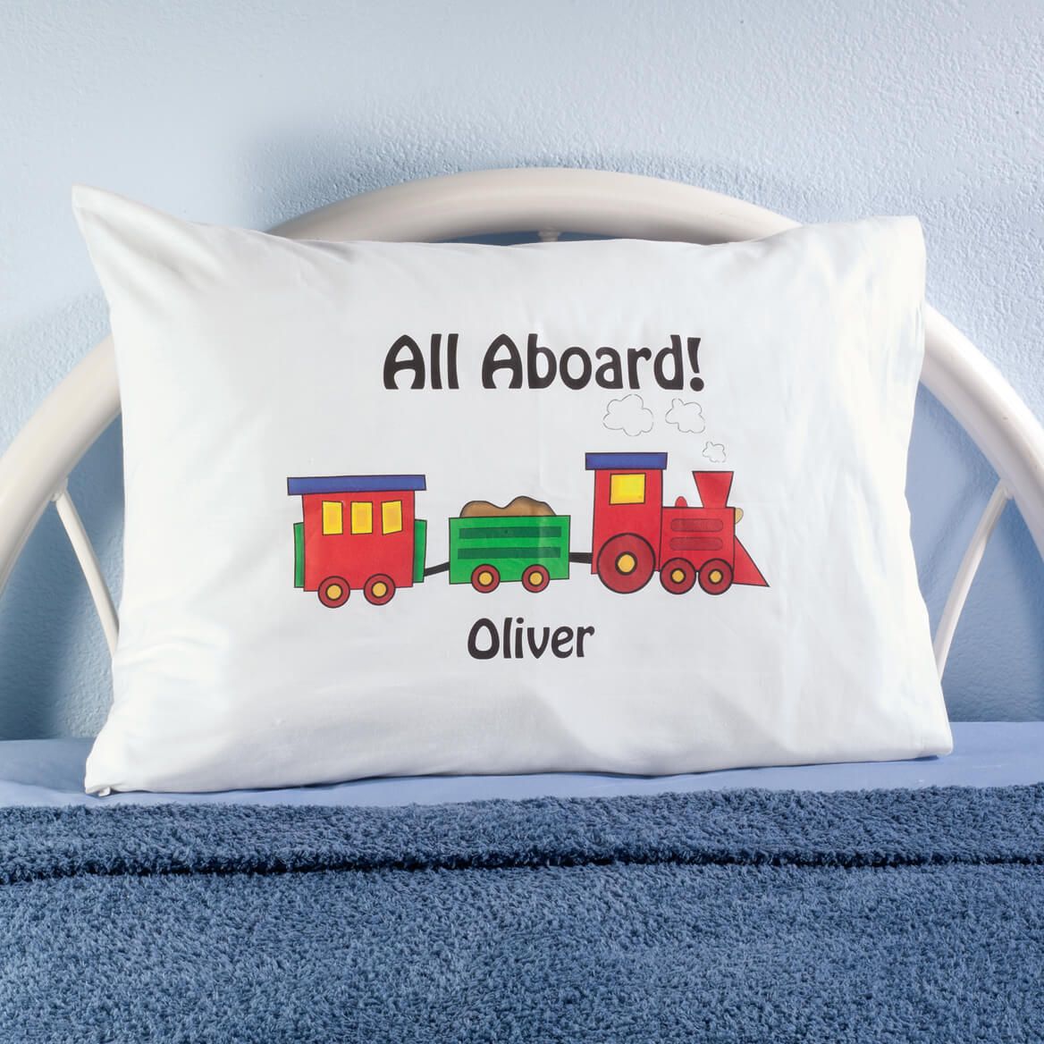 Personalized Train Pillowcase + '-' + 316813