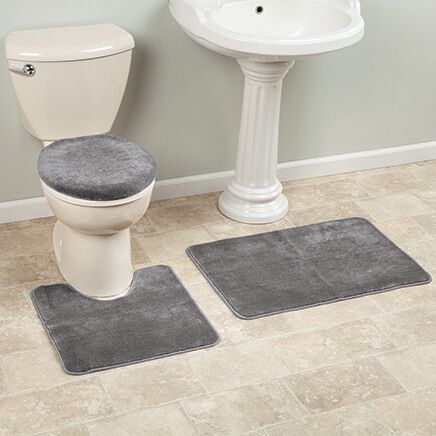 3-Piece Plush Bath Rug Set-321153