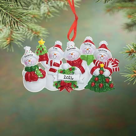 View product details for Personalized Snow Family Ornament